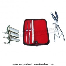 Hegar uterine dilator 3 pieces set,3-4, 5-6, 17-18, mathieu speculum, collin 3pcs
